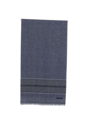 Zegna striped scarf - Blue