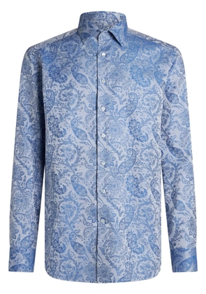 ETRO paisley-print cotton shirt - Blue