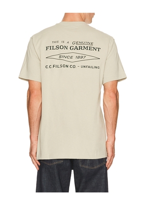 Filson Diamond Graphic Tee in Grey. Size M. Also in L, S, XL/1X.