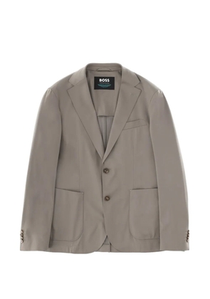 BOSS button leather jacket - Neutrals