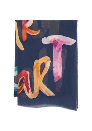 Faliero Sarti Open Up printed scarf - Blue