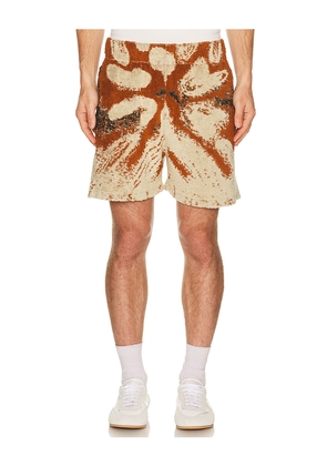 ISA BOULDER Floyd Towel Short in Brown. Size S. Also in L, M, XL/1X.