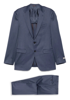 Canali herringbone suit - Blue