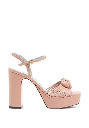 Valentino Garavani Coeur Royal flower platform sandals - Pink