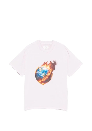 Melt burning earth graphic T-shirt - Pink