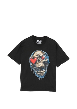 Melt skull graphic T-shirt - Black