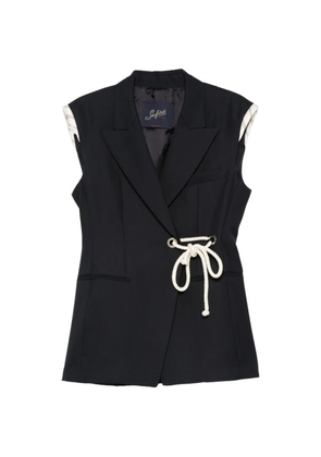 Seafarer Vivi rope-tie waistcoat - Blue