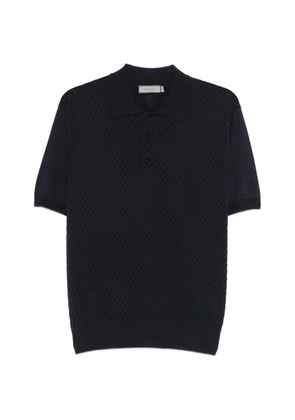 Canali textured polo shirt - Blue