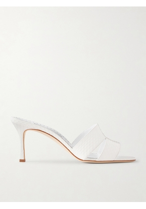 Manolo Blahnik - Iacopo 70 Elaphe Sandals - White - IT35,IT36,IT36.5,IT37,IT37.5,IT38,IT38.5,IT39,IT39.5,IT40,IT40.5,IT41,IT41.5,IT42,IT43