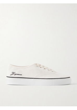 Jacquemus - Le Fefe Embroidered Canvas Sneakers - Off-white - FR36,FR37,FR38,FR39,FR40,FR41