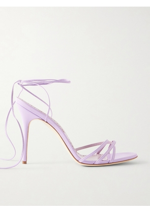 Manolo Blahnik - Leva 105 Leather Sandals - Purple - IT36,IT36.5,IT37,IT37.5,IT38,IT38.5,IT39,IT39.5,IT40,IT40.5,IT41,IT41.5,IT42