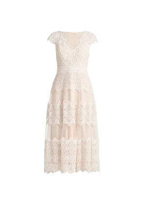 Tadashi Shoji lace tiered dress - White