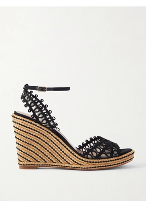 Aquazzura - Kahlo 105 Raffia Espadrille Sandals - Black - IT35,IT36,IT36.5,IT37,IT37.5,IT38,IT38.5,IT39,IT39.5,IT40,IT40.5,IT41,IT41.5,IT42