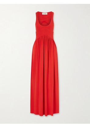 Sportmax - Gathered Jersey Maxi Dress - x small,small,medium,large,x large