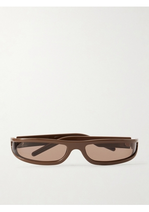 Rick Owens - Fog Rectangle-frame Sunglasses - Brown - One size