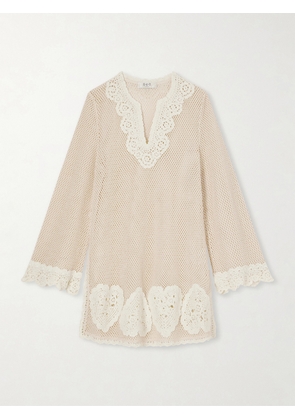 Sea - Madelyn Crocheted Cotton Coverup - Cream - xx small,x small,small,medium,large,x large
