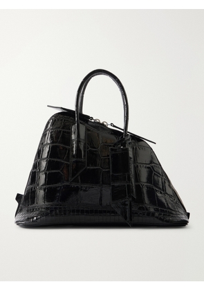 The Attico - Sant Ambroeus Croc-effect Leather Tote - Black - One size