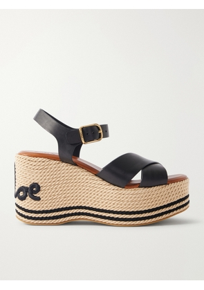 Chloé - Leather Platform Espadrilles - Black - IT35,IT36,IT37,IT38,IT39,IT40,IT41