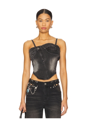 MARRKNULL Crossing Tank Top in Black. Size XS. Also in S.