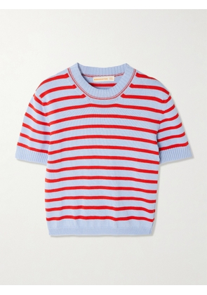 &Daughter - Shona Striped Organic Cotton Top - Blue - x small,small,medium,large,x large