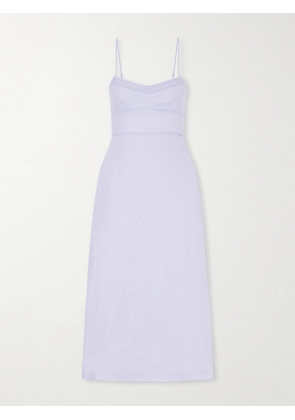 Zimmermann - Luna Linen Midi Dress - Blue - 00,0,1,2,3,4