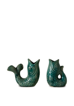 CU I SEEYOU fish-design candle holder (set of two) - Green