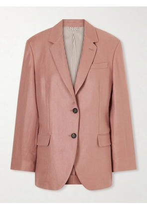 Brunello Cucinelli - Single-breasted Linen-twill Blazer - Pink - IT34,IT36,IT38,IT40,IT42,IT44,IT46,IT48,IT50