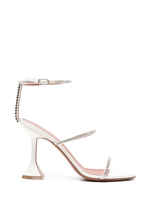Amina Muaddi Gilda crystal-embellished sandals - White