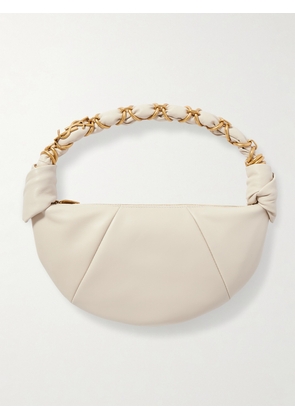 SAINT LAURENT - Amalia Mini Embellished Leather Shoulder Bag - Cream - One size