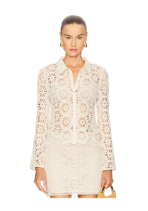 MISA Los Angeles Fleur Top in Ivory. Size S. Also in L.