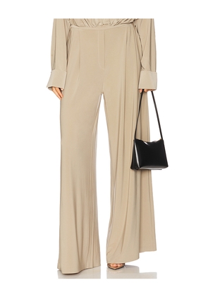 Norma Kamali Mens Pleat Pant in Taupe. Size S. Also in XS.