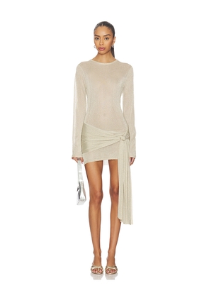 LIONESS Ford Mini Dress in Metallic Gold. Size S. Also in XXS, XS, M, L, XL, XXL.