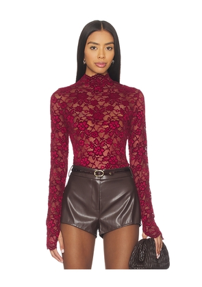 MADISON THE LABEL Junah Top in Burgundy. Size XS. Also in S, M.