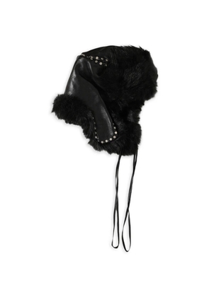 Who Decides War studded trapper hat - Black
