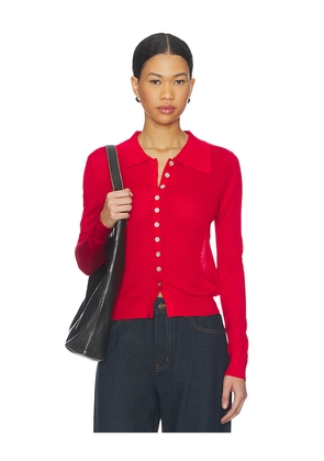 LIONESS Chalet Long Sleeve Top in Red. Size S. Also in XXS, XS, M, L, XL.