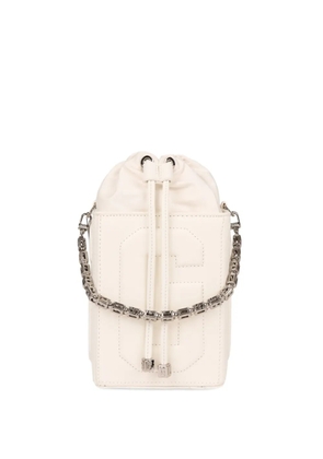 GCDS logo-embossed shoulder bag - White
