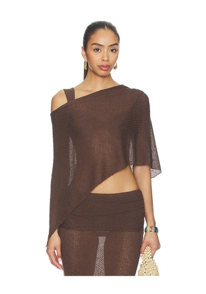 lovewave The Hadley Top in Brown. Size XS. Also in XXS, S, M, L, XL.