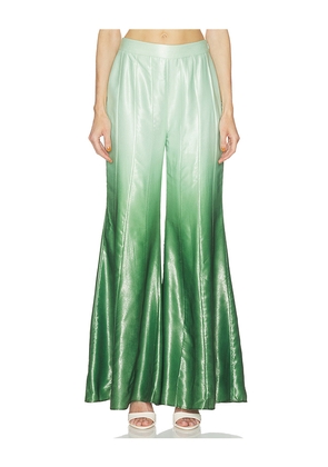 LA FUORI Iridescent Sage Pant in Sage. Size XS. Also in S, M, L, XL.