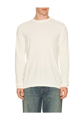 NN07 Clive Waffle Knit Tee 3323 in White. Size S. Also in L, M, XL/1X, XXL/2X.