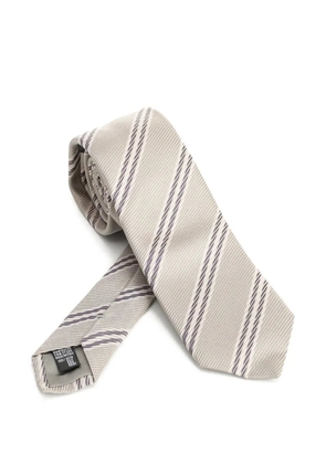 Giorgio Armani striped tie - Neutrals