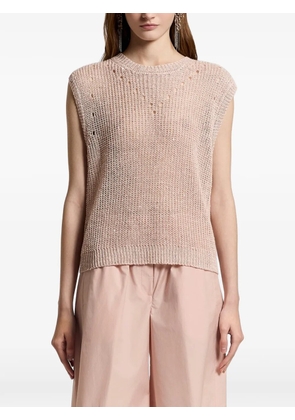 Peserico open knit vest - Pink