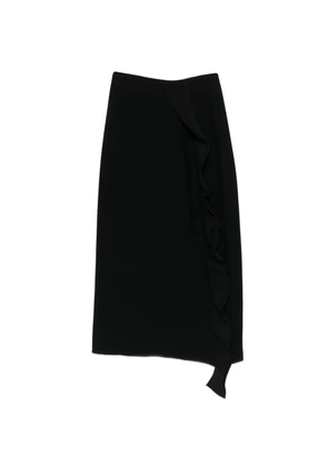 Liviana Conti ruffled-detail midi skirt - Black