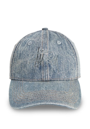 Stüssy Low Profile denim strapback cap hat - Blue