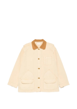 DÔEN Pascual contrast-collar coat - Yellow