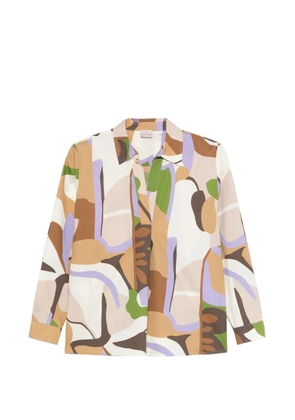 Marella V-neck printed top - Neutrals