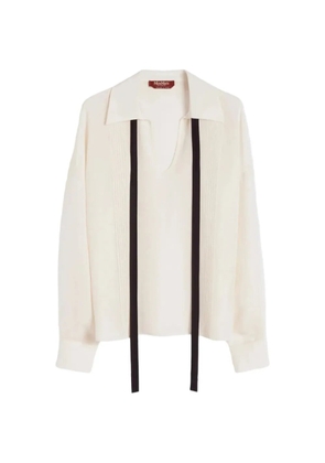 Max Mara Colono bow-collar shirt - Neutrals