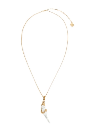 Roberto Cavalli fang-pendant necklace - Gold
