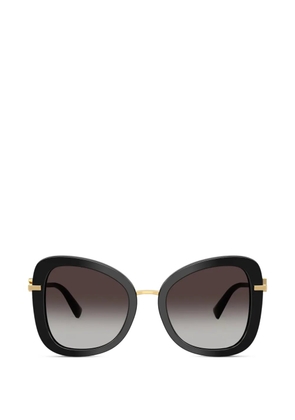 Dolce & Gabbana Eyewear logo oversize-frame sunglasses - Black