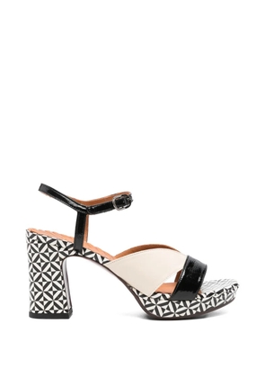 Chie Mihara Kacto geometric-print ankle-strap sandals - Black