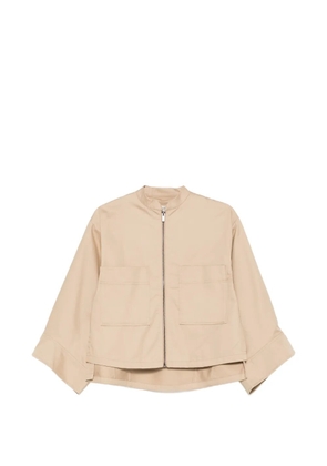 PSOPHIA zipped cropped jacket - Neutrals